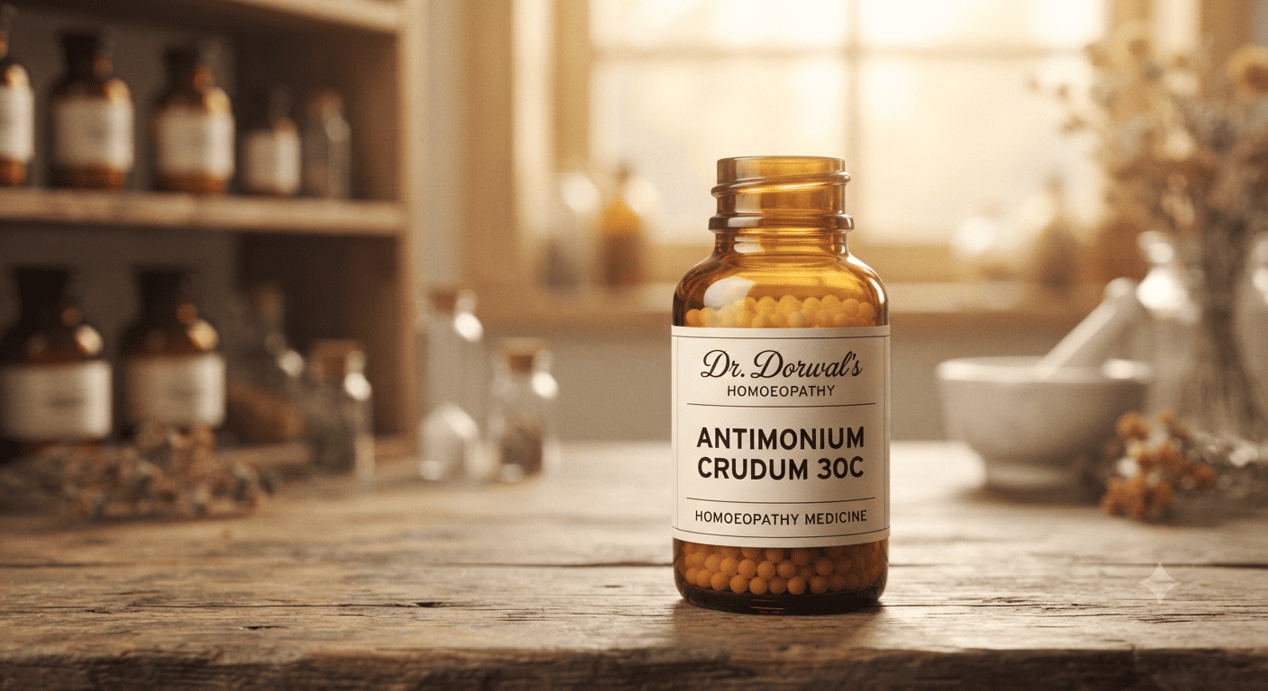 Antimonium Crudum Homoeopathy Medicine