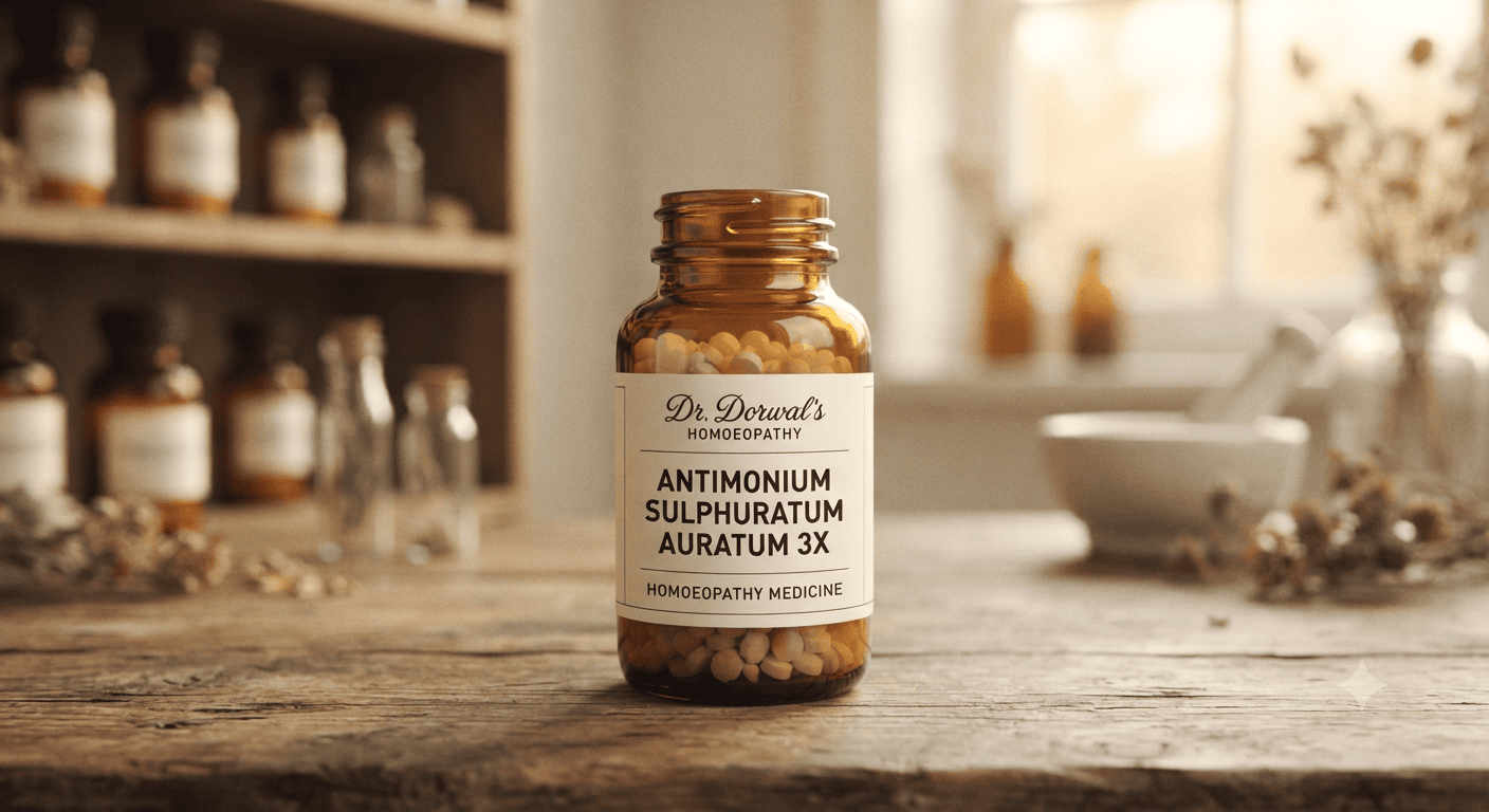 Antimonium Sulphuratum Auratum Homoeopathy Medicine